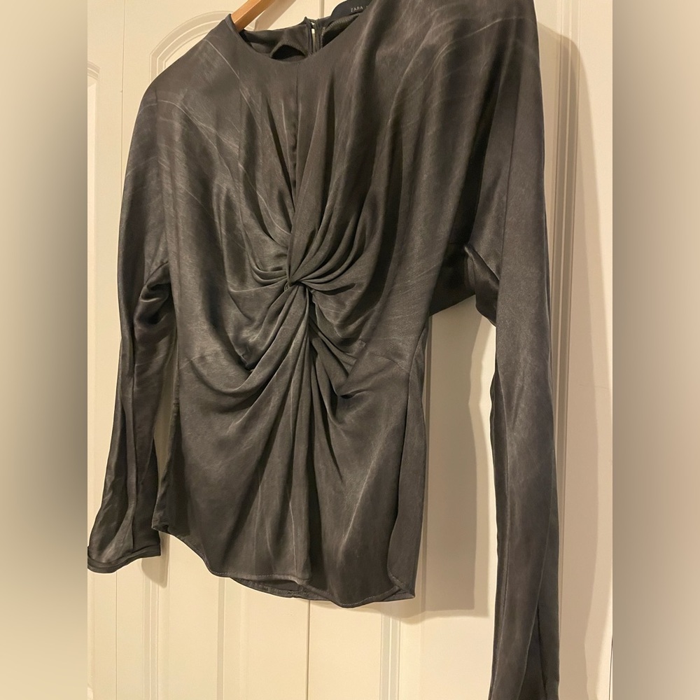 Zara black long sleeve Top